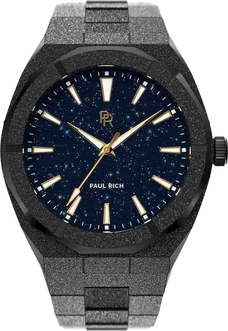 Paul Rich Frosted Star Dust Black FSD01 horloge 45 mm Blauw