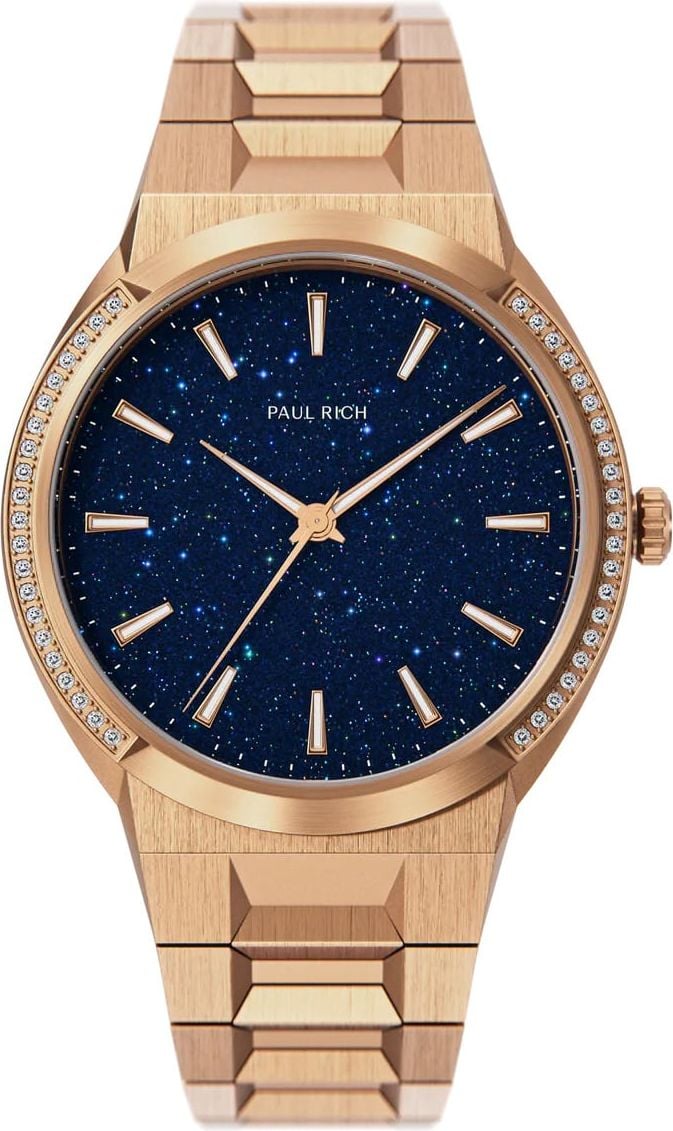 Paul Rich Cosmic Dust Rose Gold CDUS02 dames horloge 36 mm Blauw