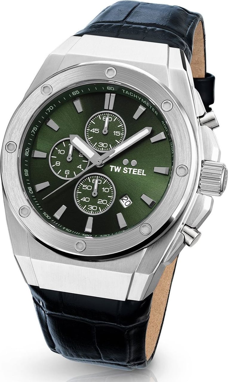 TW Steel CE4101 CEO Tech chronograaf horloge 44 mm Groen