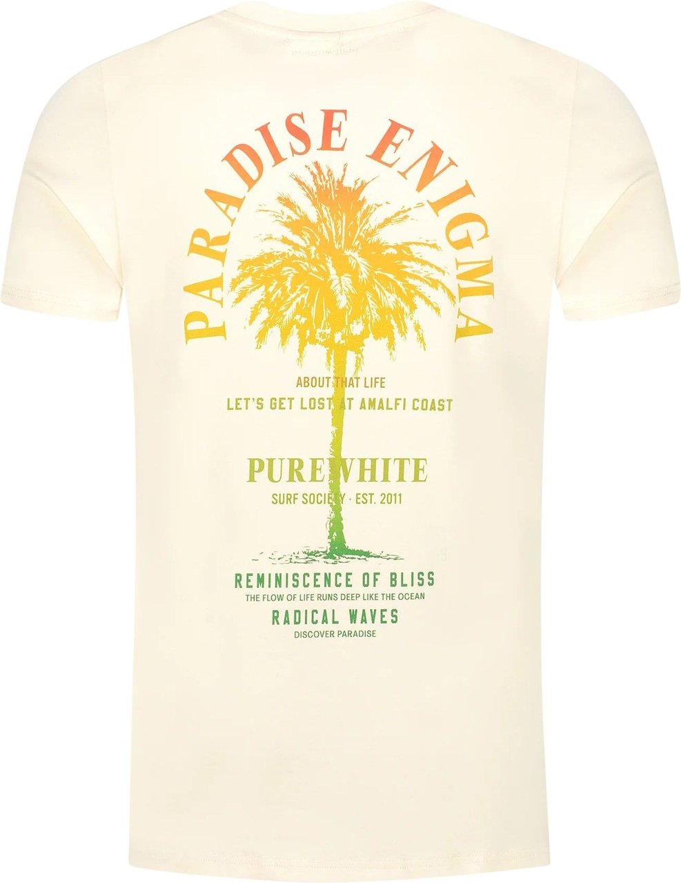 Purewhite Purewhite Enigma Gradient T-shirt Ecru Beige