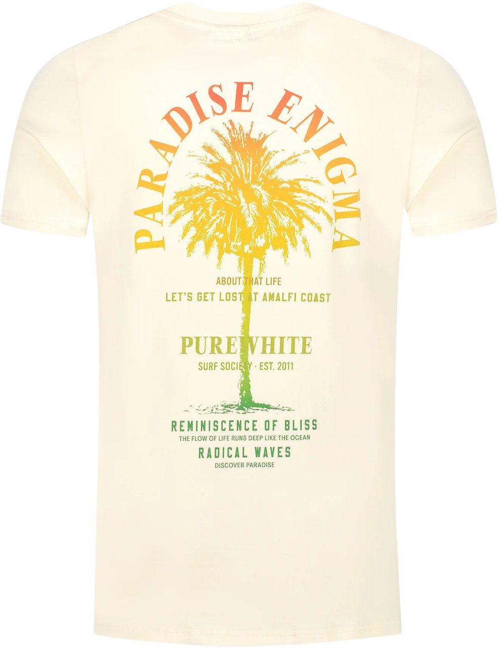 Purewhite Purewhite Enigma Gradient T-shirt Ecru Beige