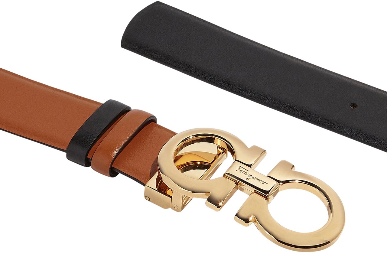 Ferragamo Gancini reversible leather belt Divers