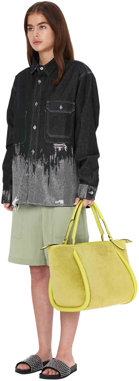 J.W. Anderson Bumper 31 Terry Towel tote bag Groen