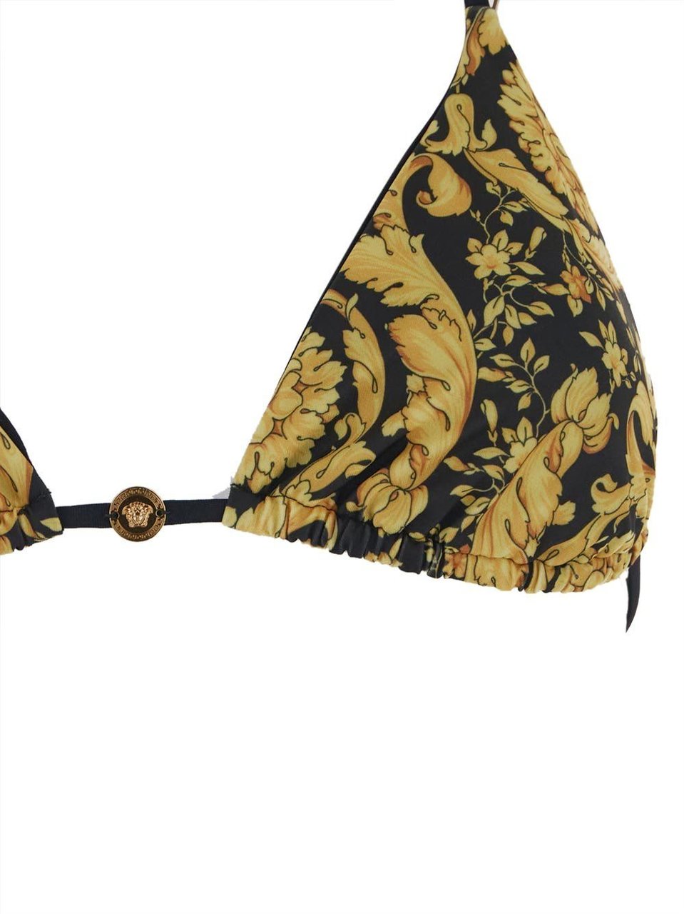 Versace Barocco-print bikini top Zwart