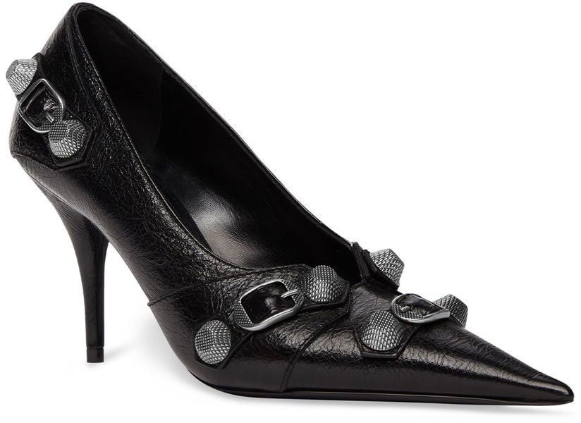 Balenciaga Leather Cargole Shoes Zwart