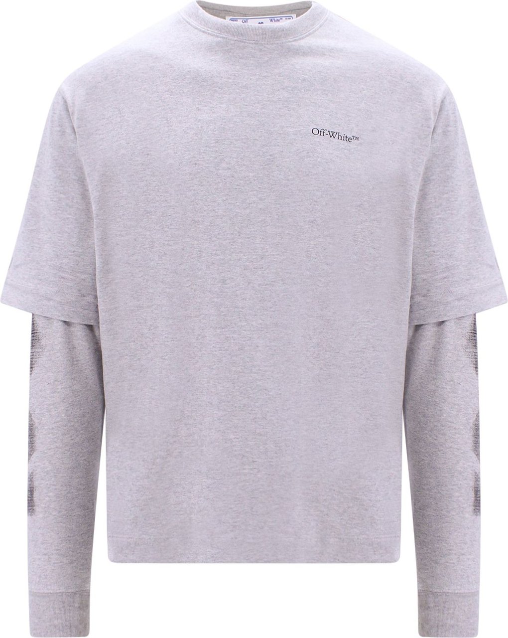 OFF-WHITE Cotton sweater with printed logo on the front Paars