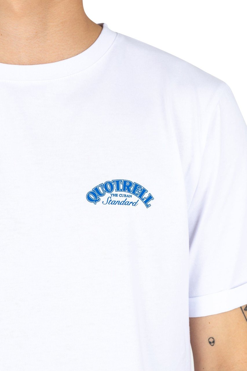Quotrell Avenida T-shirt | White/blue Wit