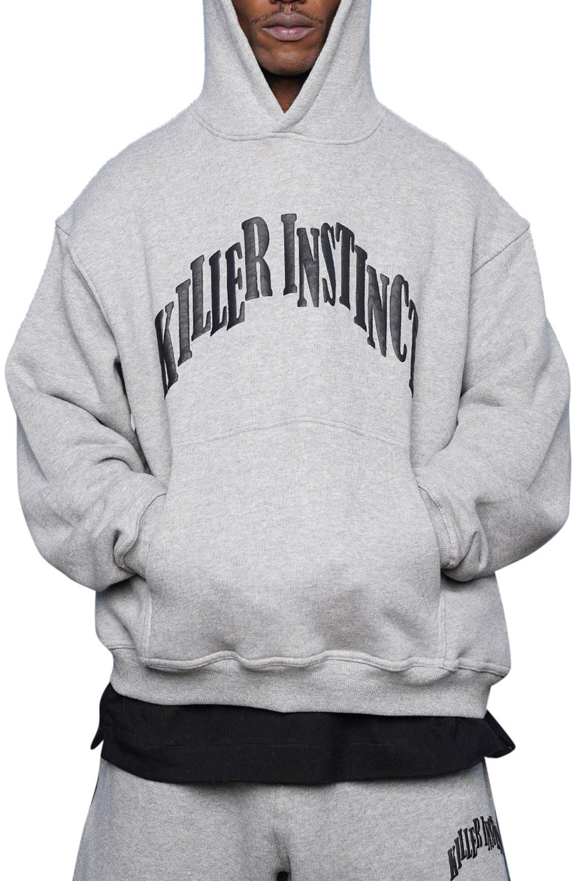 In Gold We Trust Killer Bill Hoodie Grey Melange Grijs