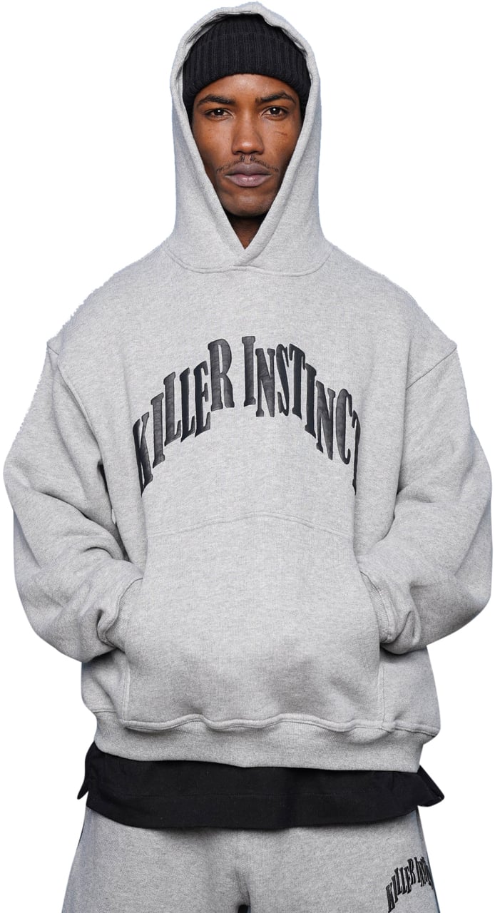 In Gold We Trust Killer Bill Hoodie Grey Melange Grijs