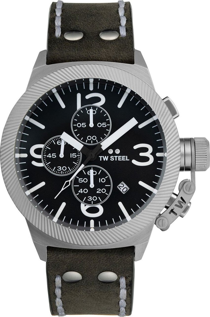 TW Steel CS105 Canteen chronograaf horloge 45 mm Zwart