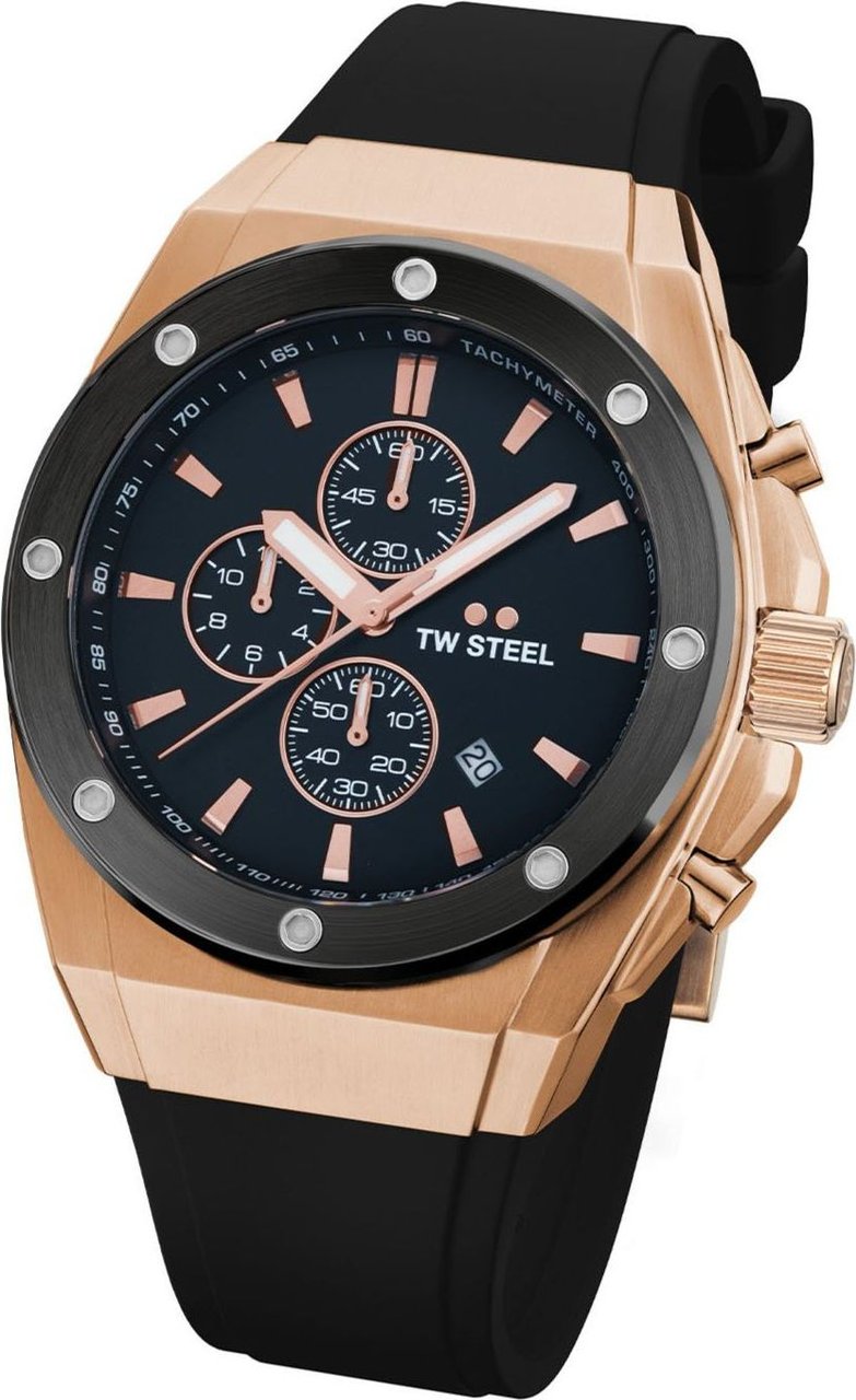 TW Steel CE4103 CEO Tech chronograaf horloge 44 mm Zwart