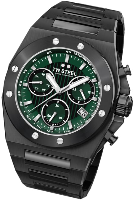 TW Steel CE4081 CEO Tech chronograaf horloge 45 mm Groen