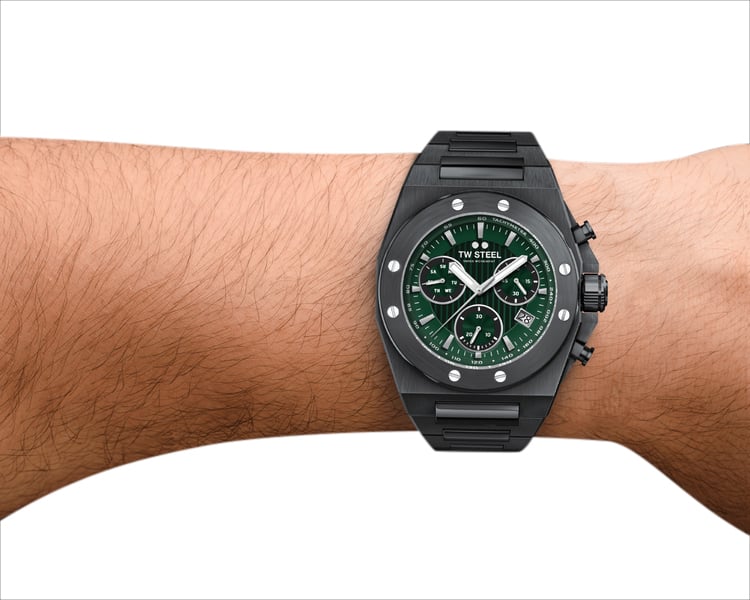 TW Steel CE4081 CEO Tech chronograaf horloge 45 mm Groen