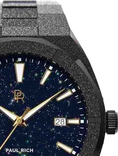 Paul Rich Frosted Star Dust Black FSD01-A Automatic horloge 45 mm Blauw