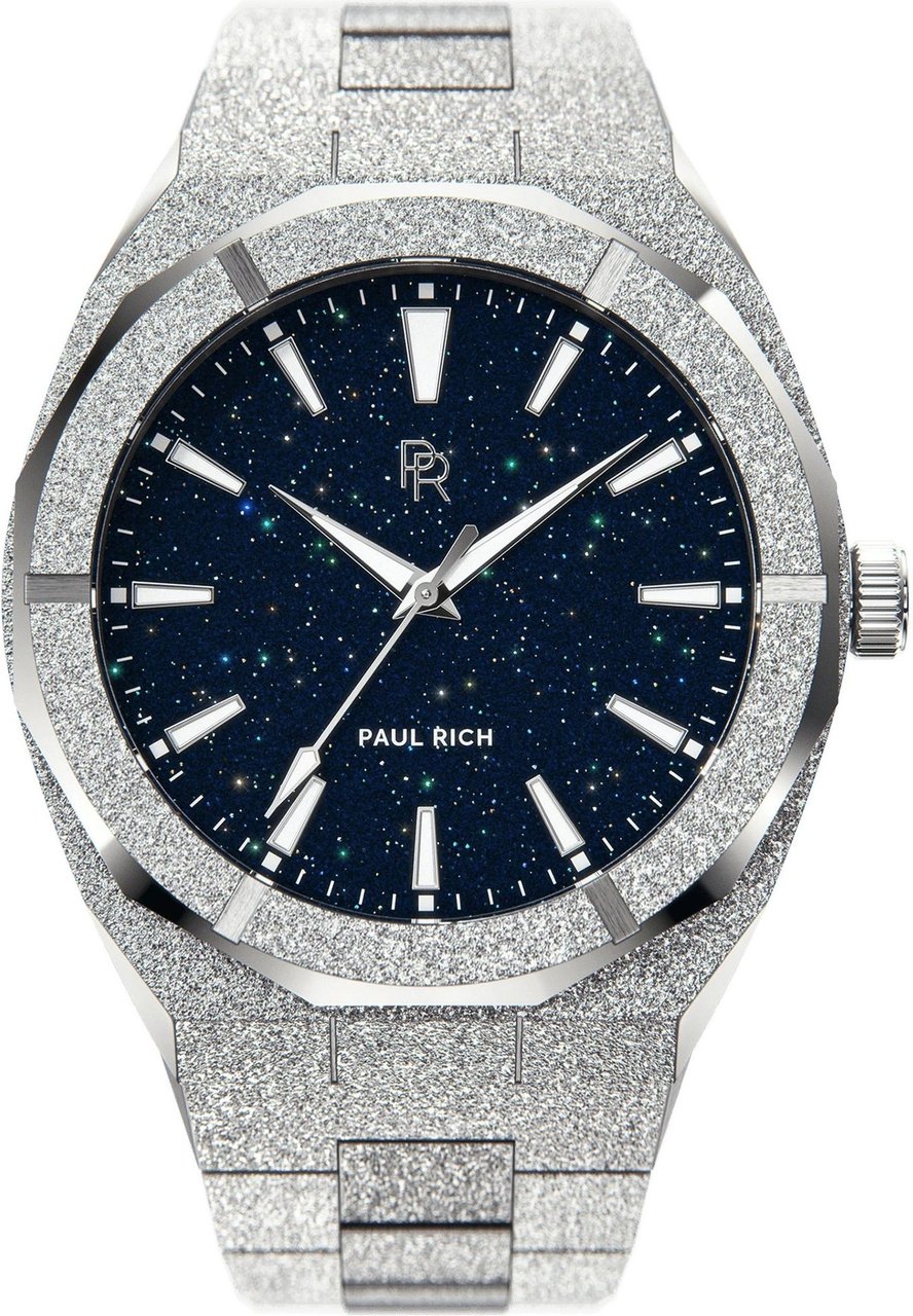 Paul Rich Frosted Star Dust Silver FSD05 horloge 43 mm Blauw