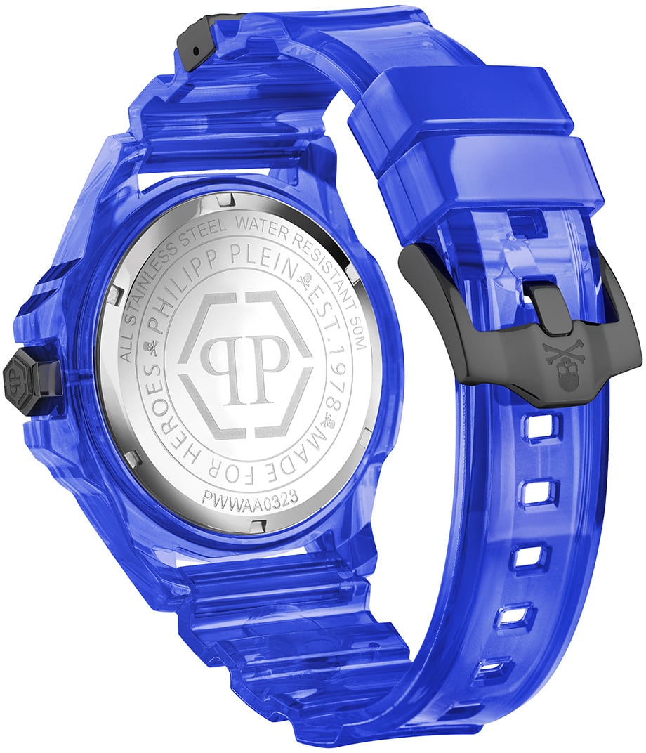 Philipp Plein The Skull Synthetic PWWAA0323 horloge 44 mm Zwart