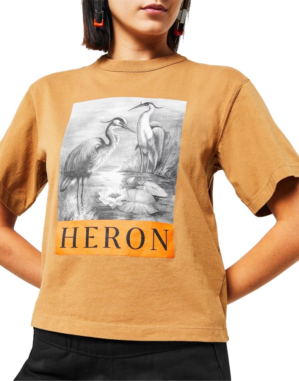 Heron Preston Herons Bw Logo T-shirt Bruin