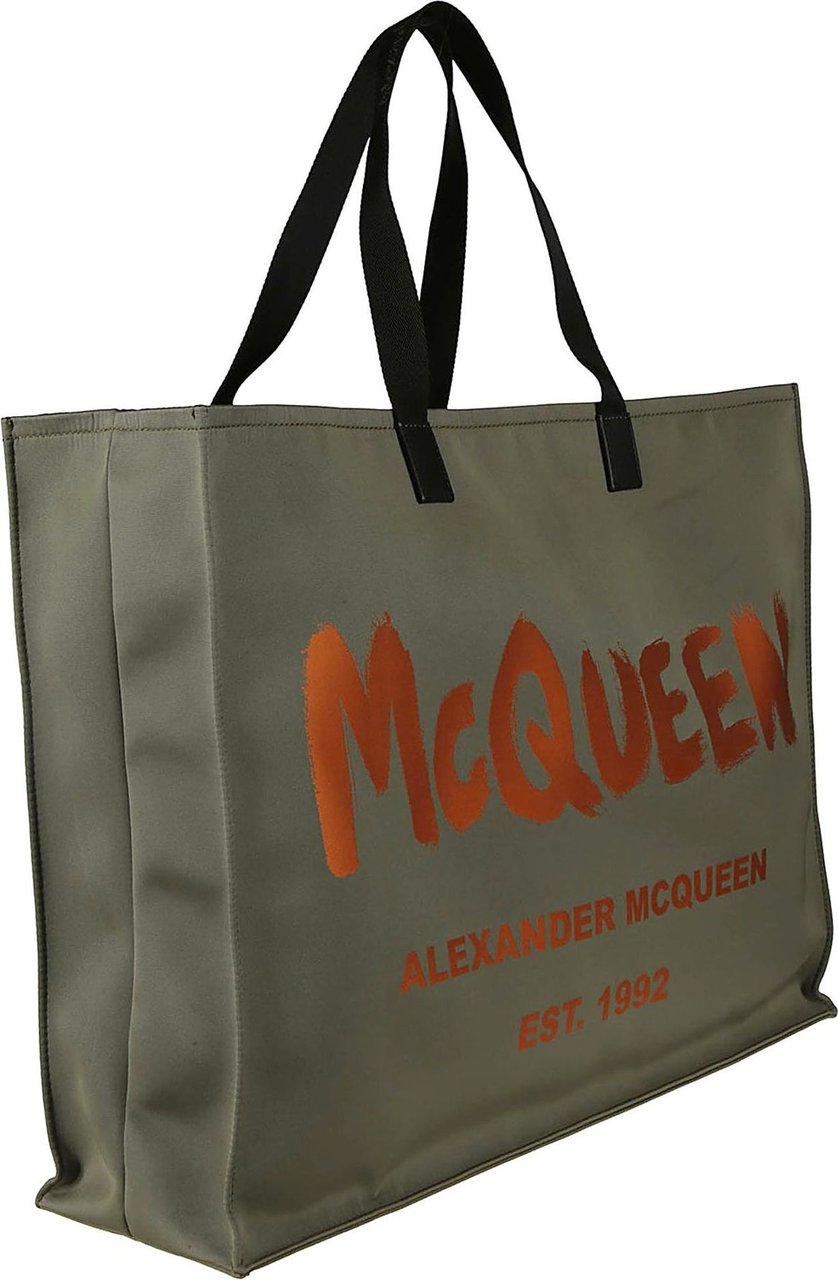Alexander McQueen Alexander Mcqueen Logo Tote Bag Groen