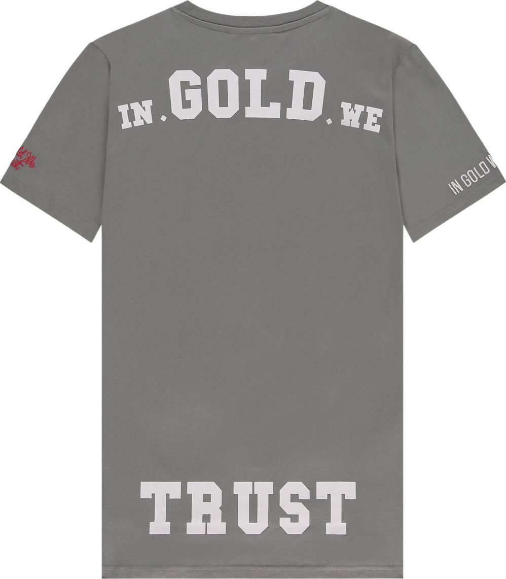 In Gold We Trust The Pusha T-shirt Grijs