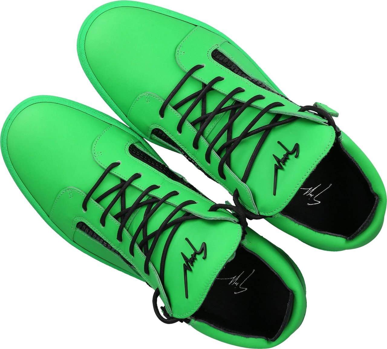 Giuseppe Zanotti High-top Sneakers Kriss Calfskin Steel Groen