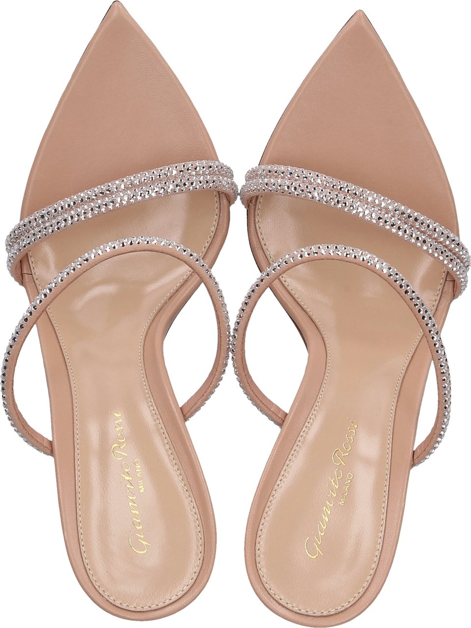 Gianvito Rossi Sandals Cannes Strass Snake Beige