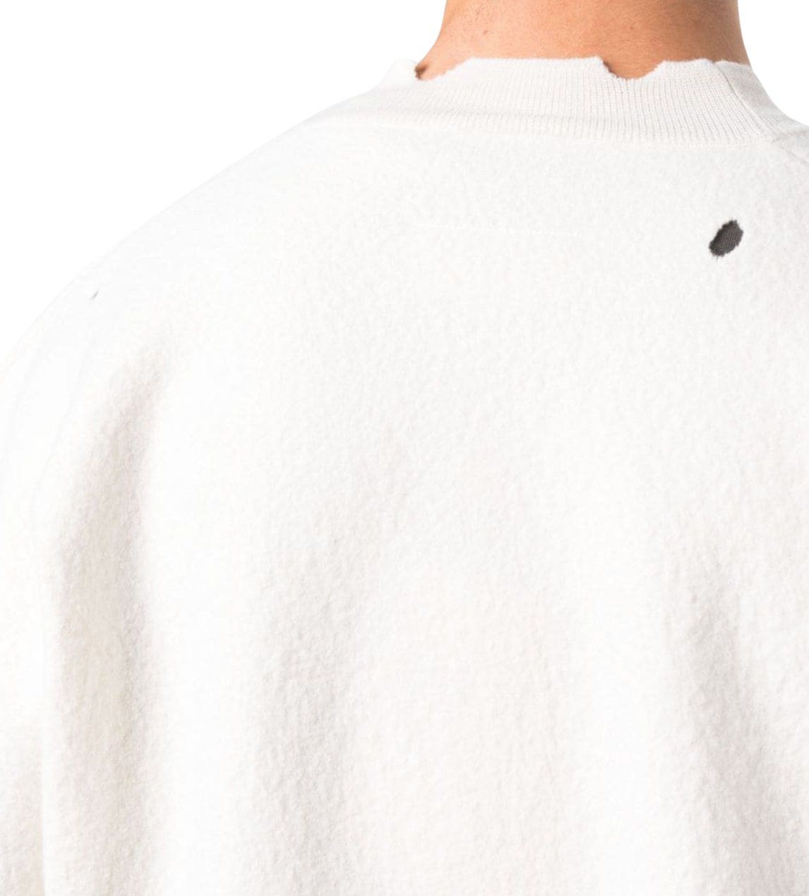 MM6 Maison Margiela Cardigan Semi Collar Off White Wit