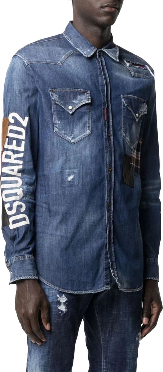Dsquared2 T-shirts And Polos Denim Blue Blauw