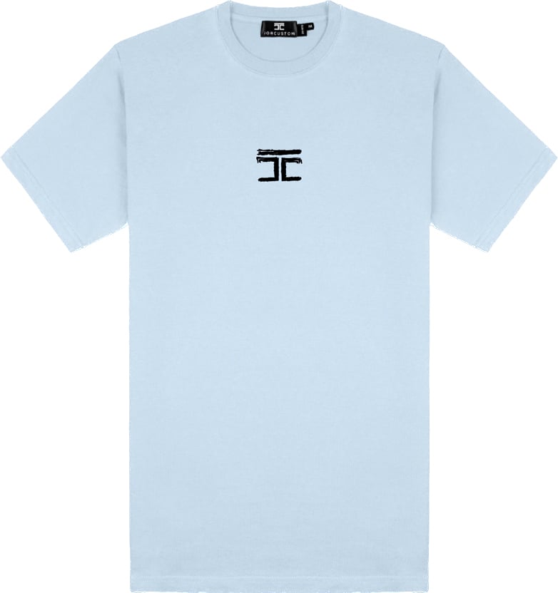 JORCUSTOM Artist Slim Fit T-Shirt LightBlue Blauw