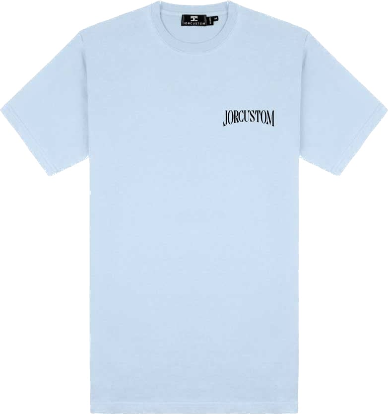 JORCUSTOM Snake Slim Fit T-Shirt LightBlue Blauw