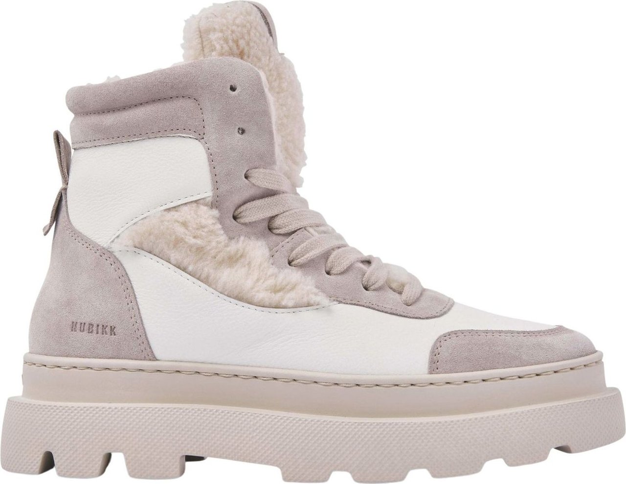 Nubikk Monro Macy Fur | Witte High-Top Sneakers voor Dames Wit