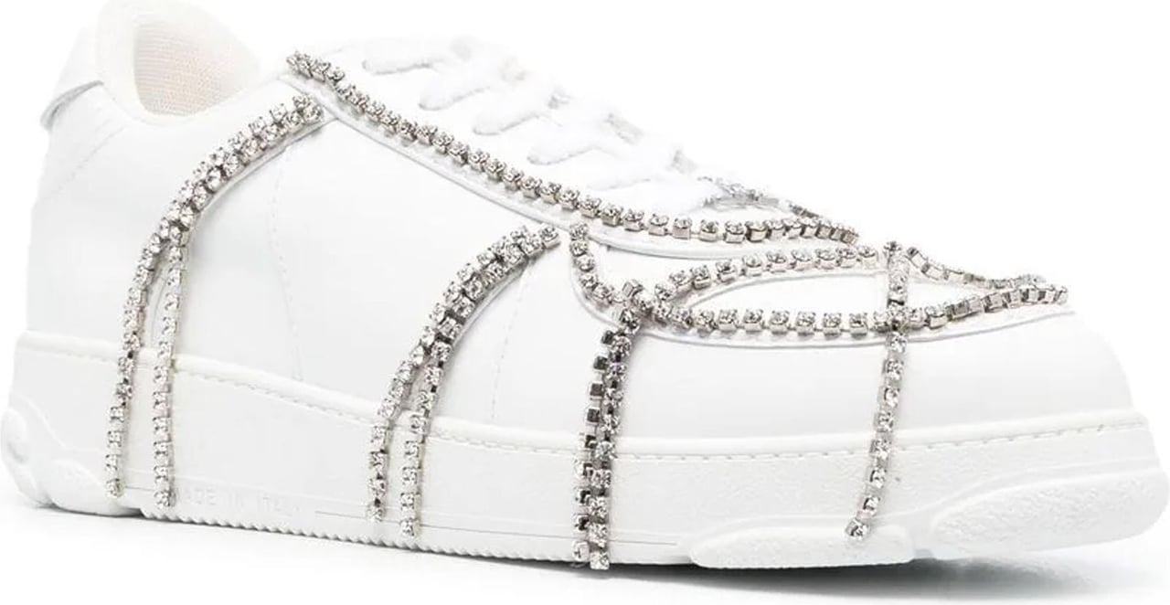 GCDS Gcds Crystal Embellished Sneakers Wit