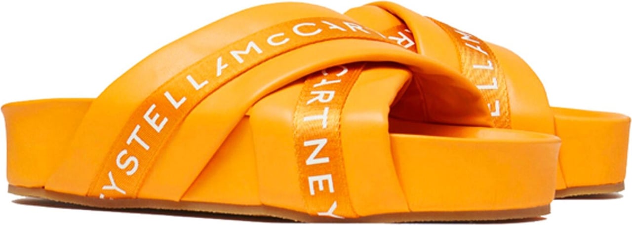 Stella McCartney Stella Mccartney Leather Logo Sandals Oranje