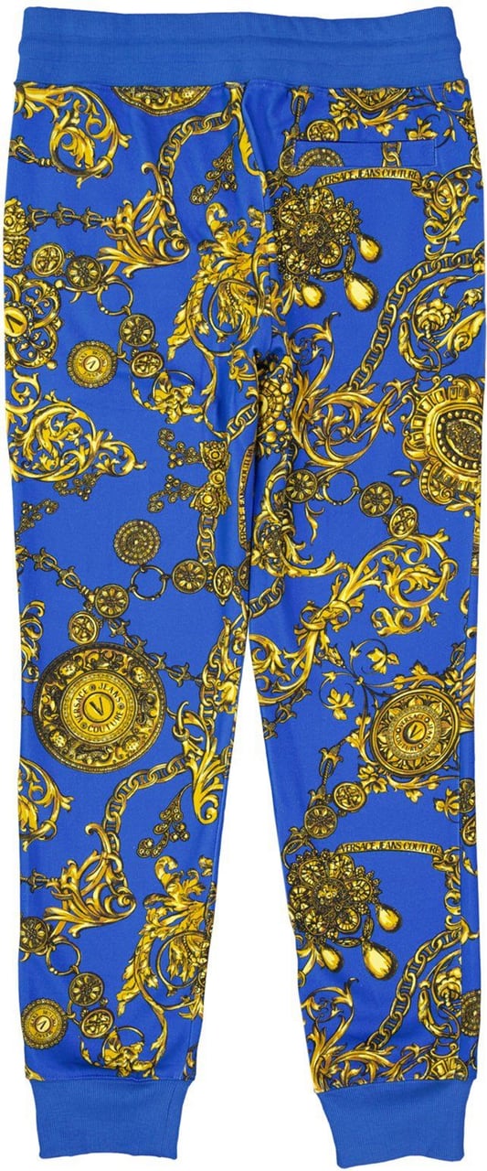 Versace Versace Jeans Couture Baroque Pattern Pants Blauw