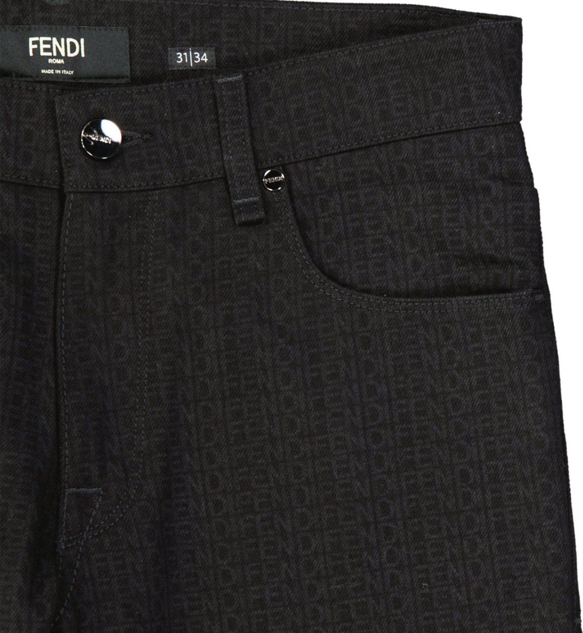 Fendi Fendi Cotton Denim Jeans Zwart