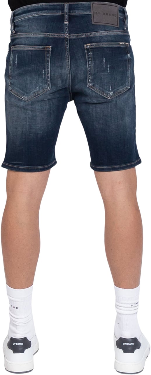 My Brand MB Skinny Blue Short Jeans Destroyed | DENIM Blauw
