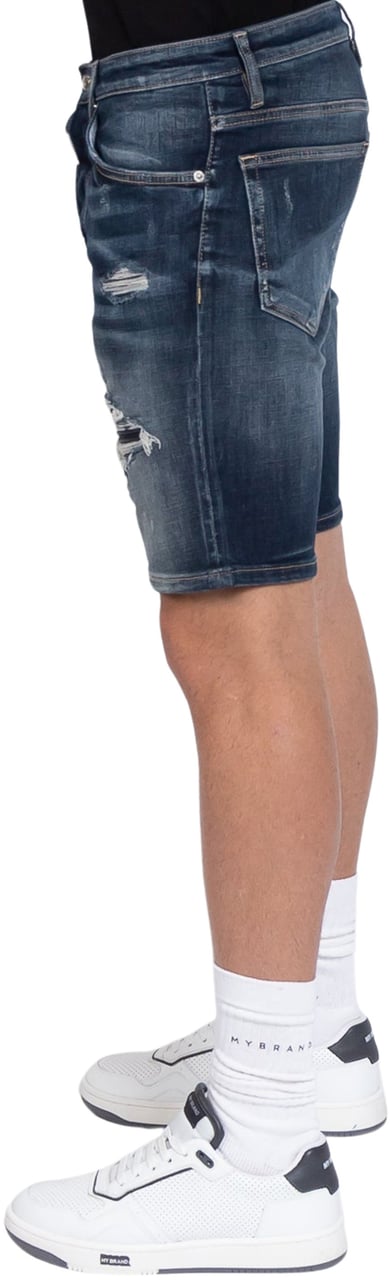 My Brand MB Skinny Blue Short Jeans Destroyed | DENIM Blauw