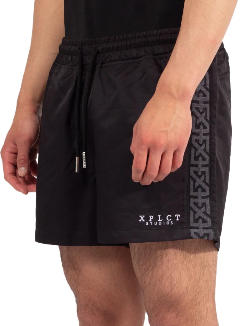 XPLCT Studios LINK SWIMSHORT BLACK Zwart