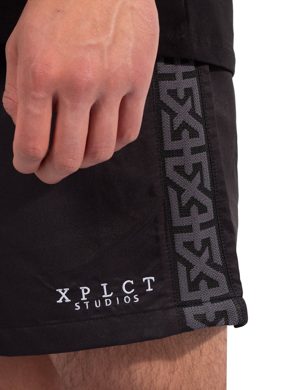 XPLCT Studios LINK SWIMSHORT BLACK Zwart