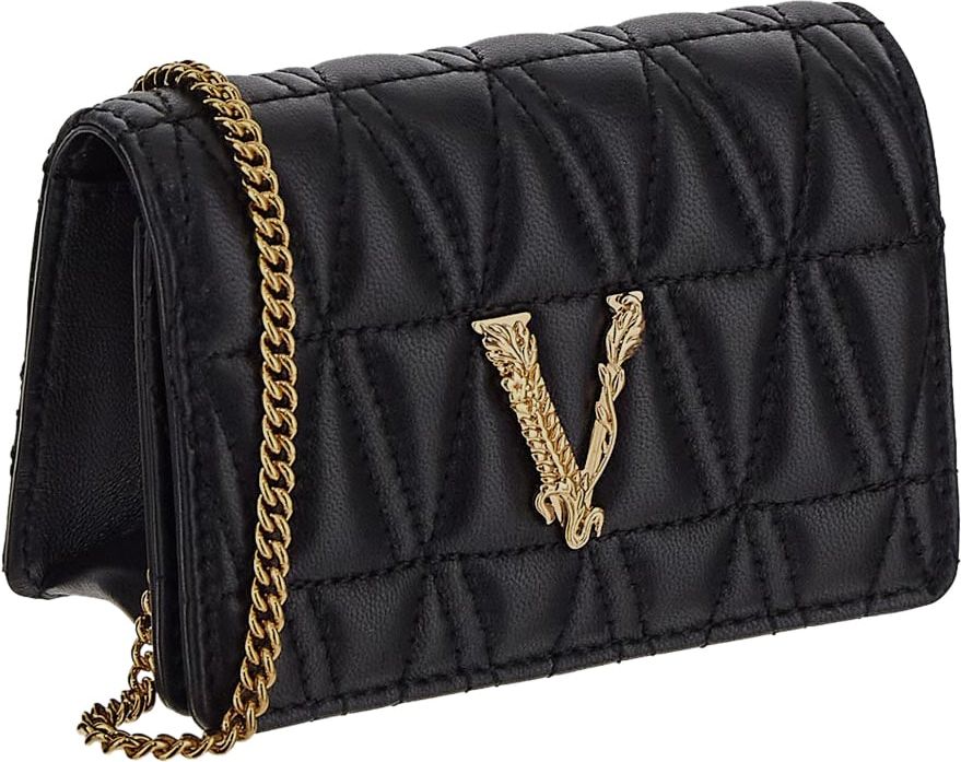 Versace Quilted Micro-Bag Zwart