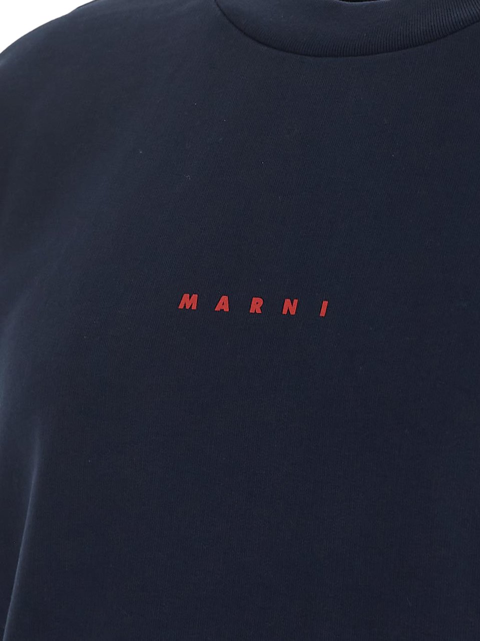 Marni Cotton Logo Sweatshirt Blauw