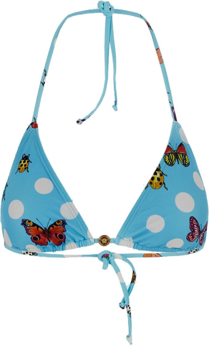 Versace Butterflies Bikini Top Blauw