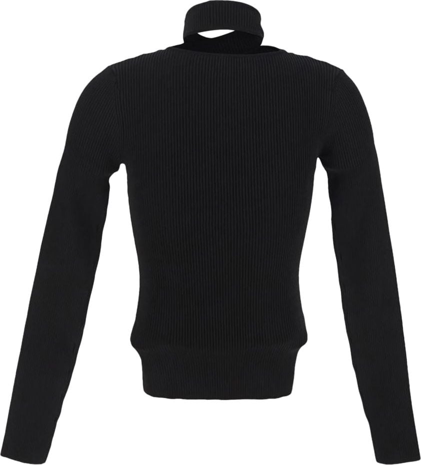 Coperni Cut-Out Knit T-shirt Zwart