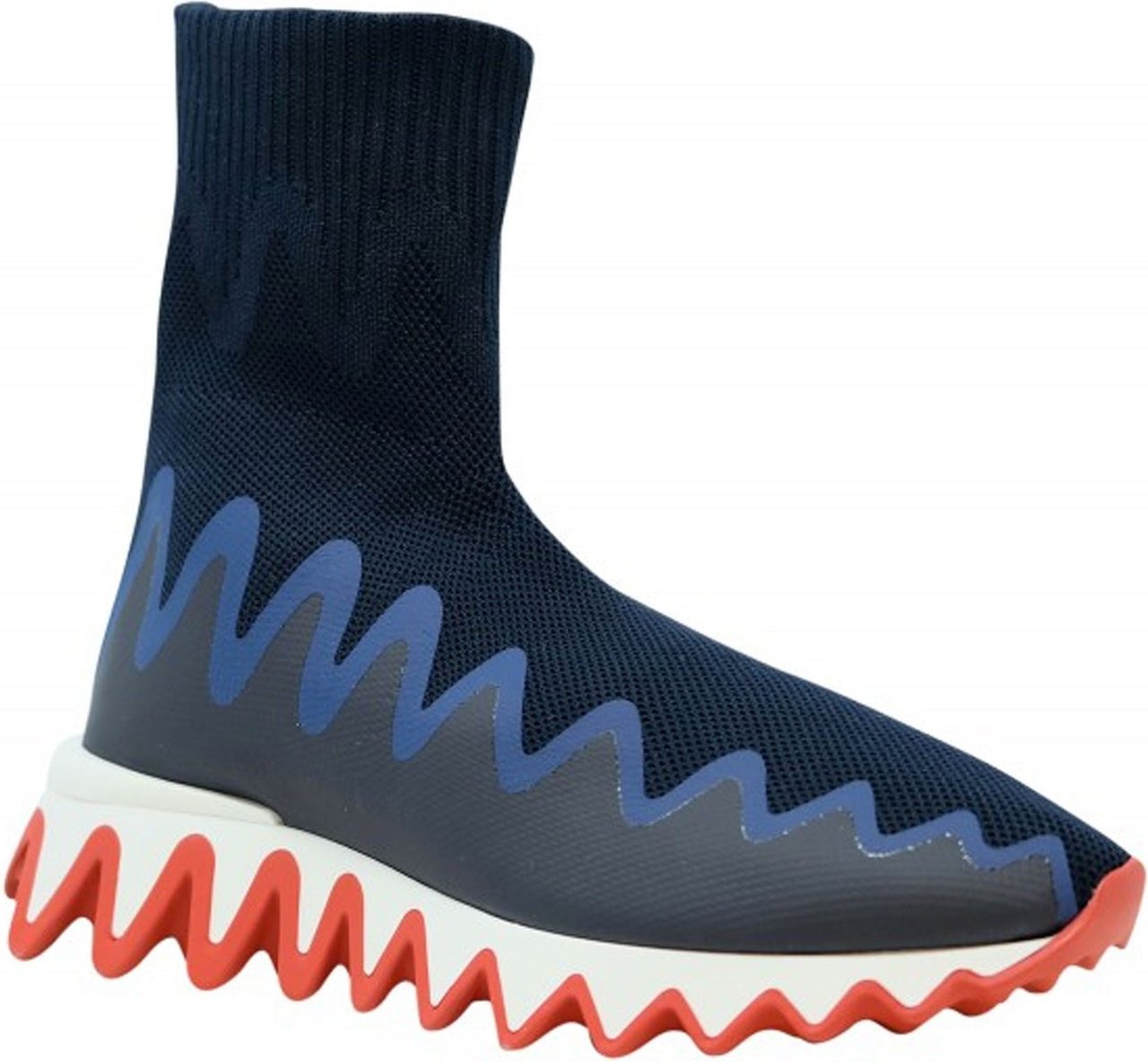 Christian Louboutin Christian Louboutin Sharky Sock Sneakers Blauw