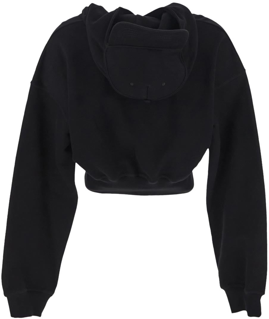 Dsquared2 Cropped Fit Hoodie Zwart