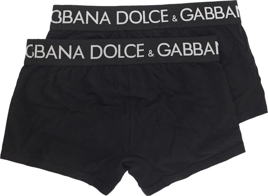 Dolce & Gabbana Two-Pack Cotton Jersey Boxers Zwart
