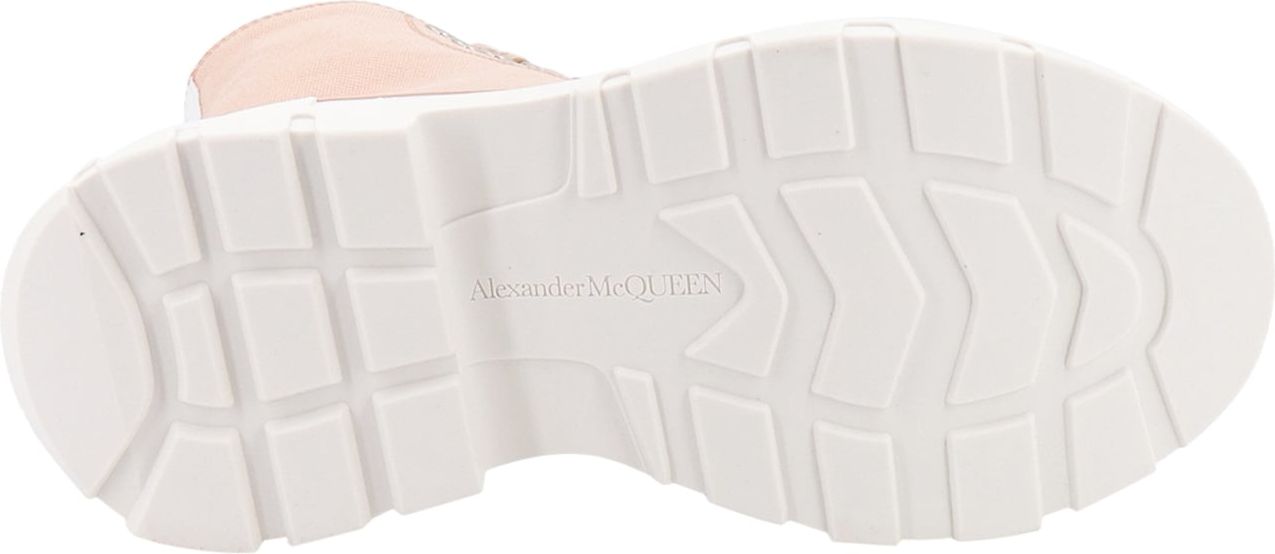 Alexander McQueen Bicolor canvas sneakers Beige