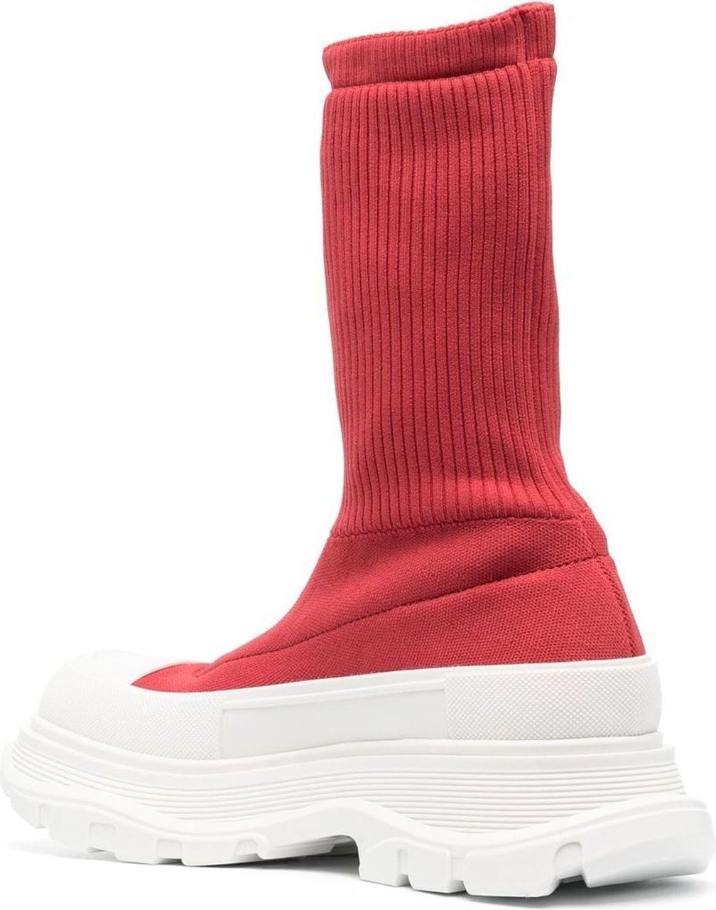 Alexander McQueen Alexander Mcqueen Sock-Style Logo-Print Boots Rood