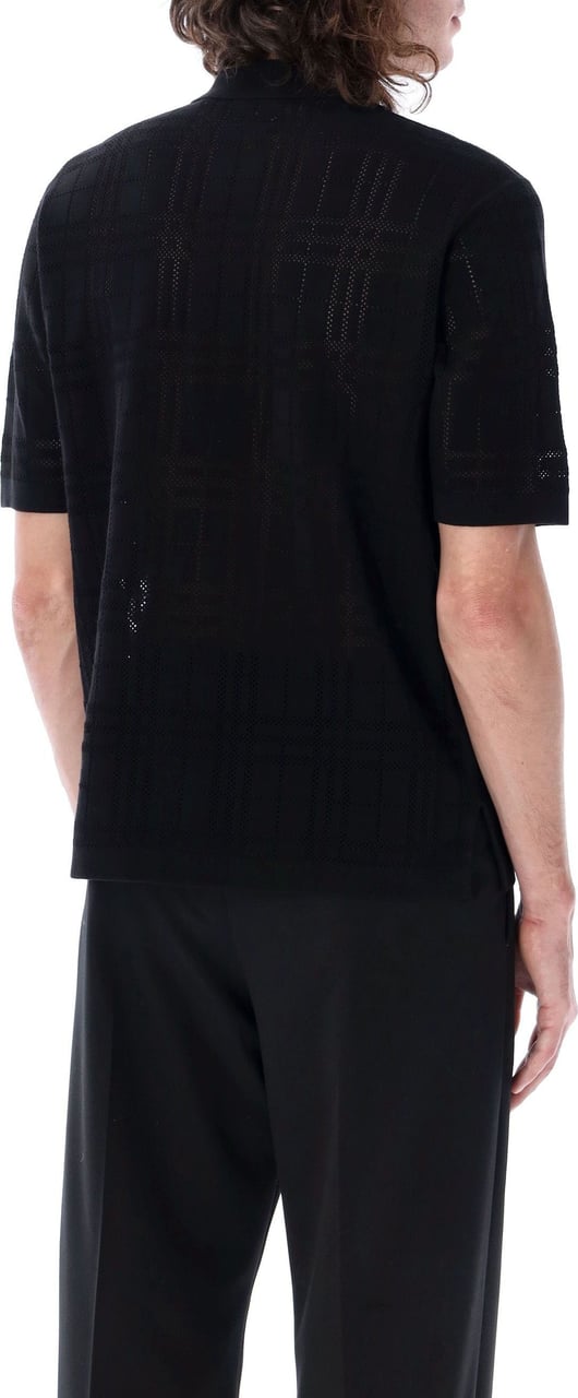 Burberry Check Polo Shirt Zwart