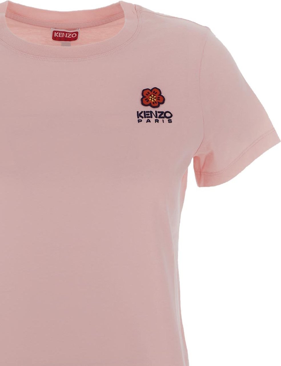 Kenzo Logo Embroidery T-Shirt Roze