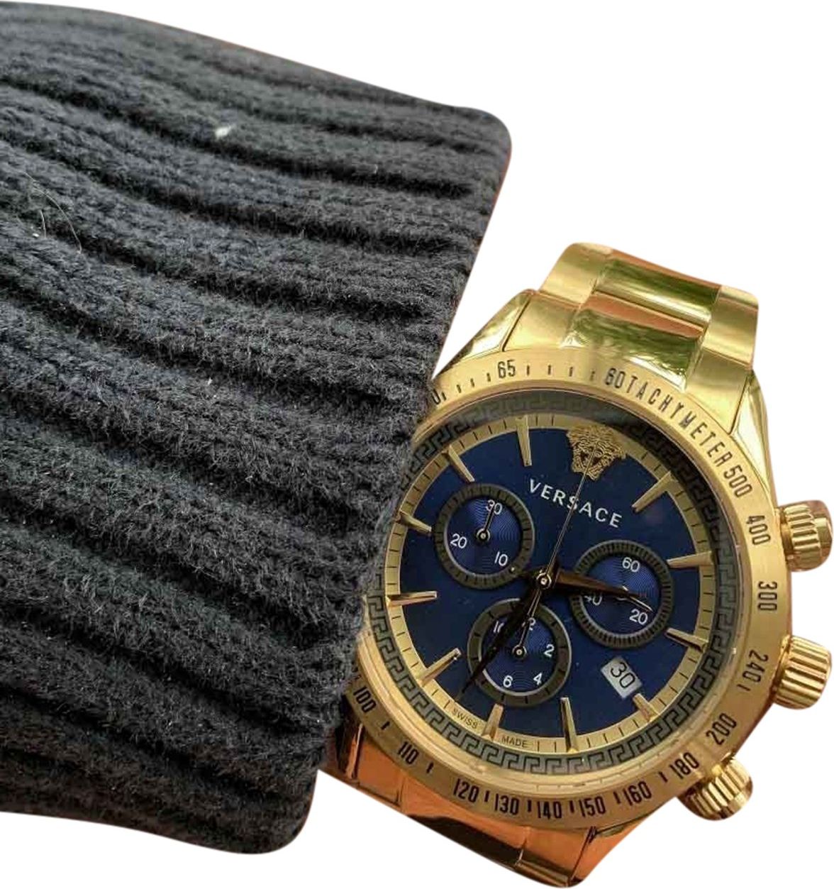 Versace VEV700619 Chrono Classic heren horloge chronograaf 44 mm Blauw